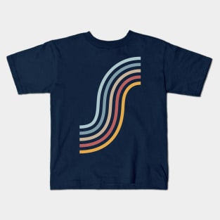 Retro Rainbow Wave Kids T-Shirt